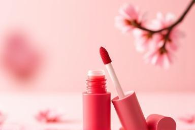 Cherry Blossom Lip Tint, a delicate and long-lasting tint for a natural look.
